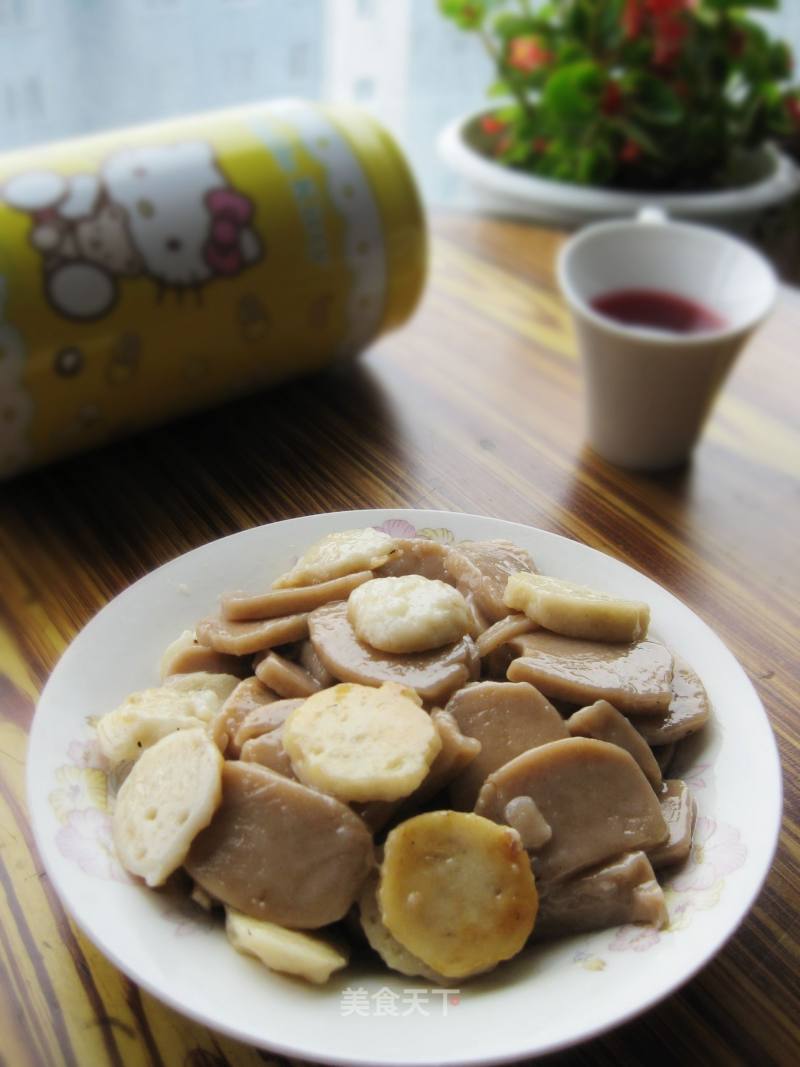 墨鱼丸炒年糕的做法