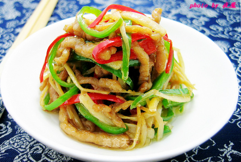 仔姜肉丝的做法