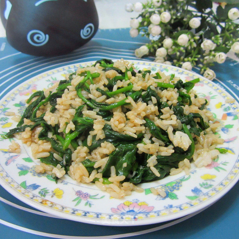 腾菜叶炒饭