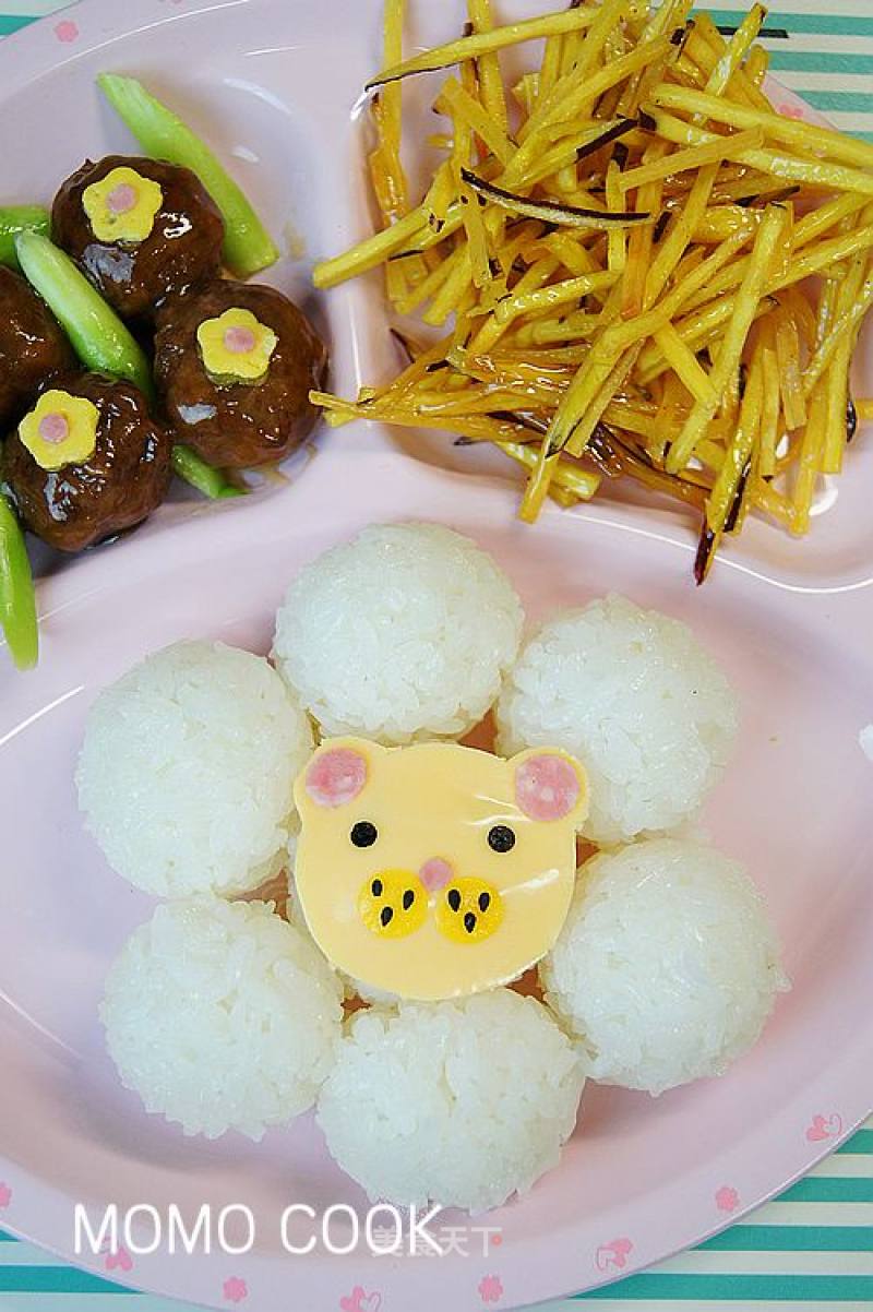 可爱的小狮子饭团餐的做法