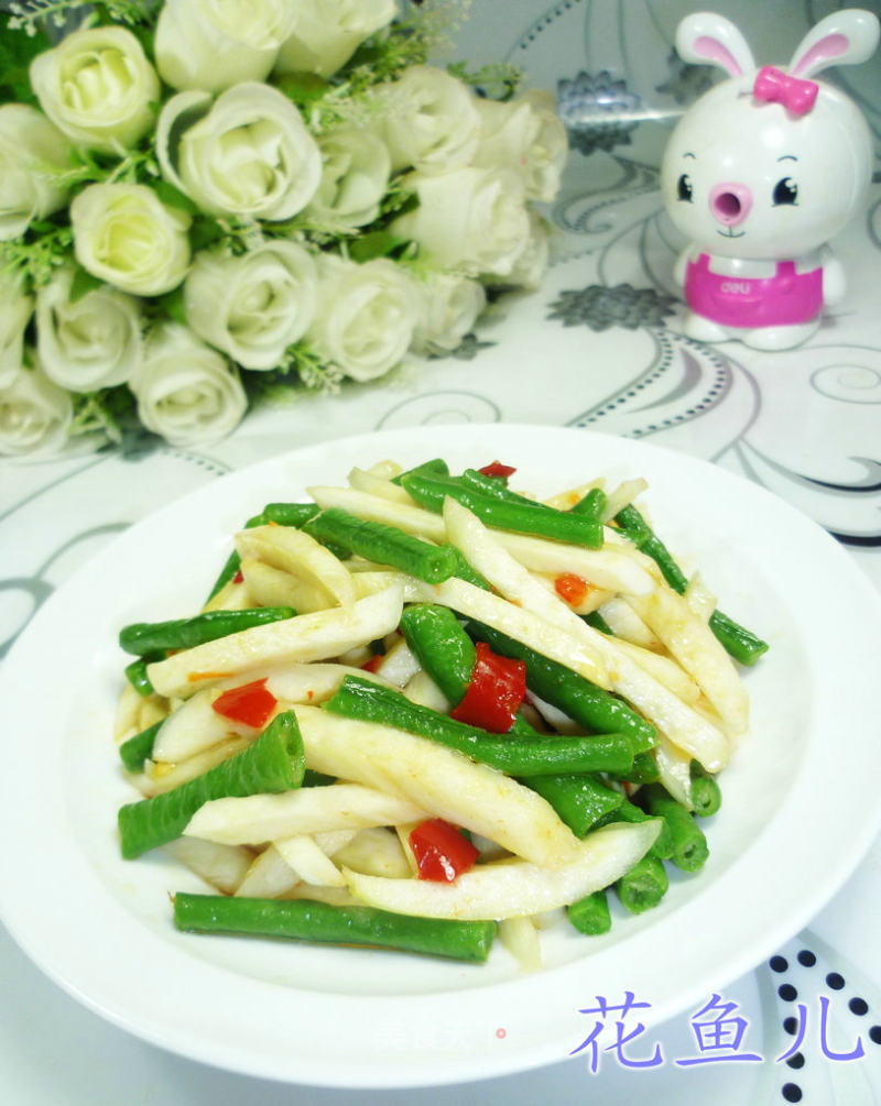 带豆炒茭白的做法