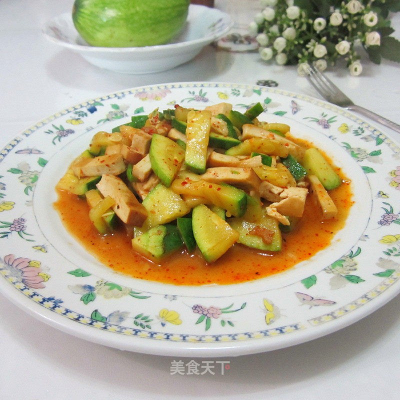 南瓜炒豆腐干的做法