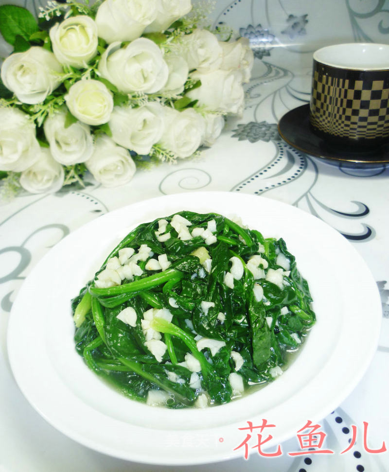香蒜菠菜的做法