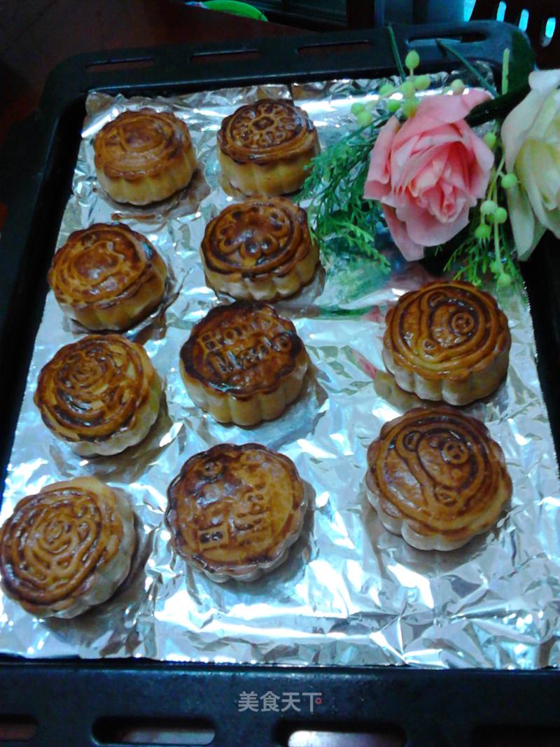 第一次自制广式豆沙月饼