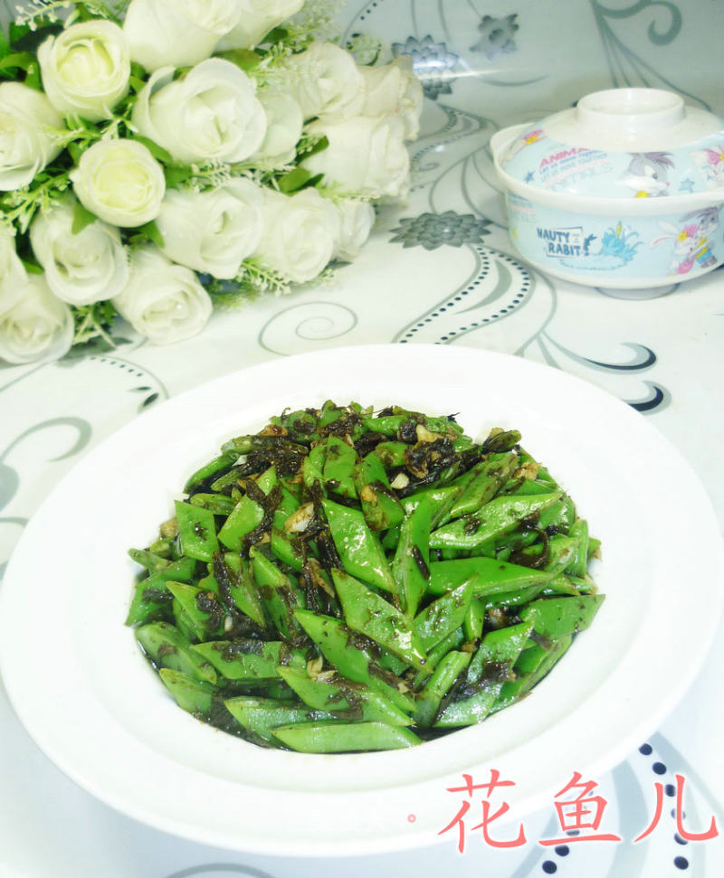 橄榄菜炒油豆角的做法