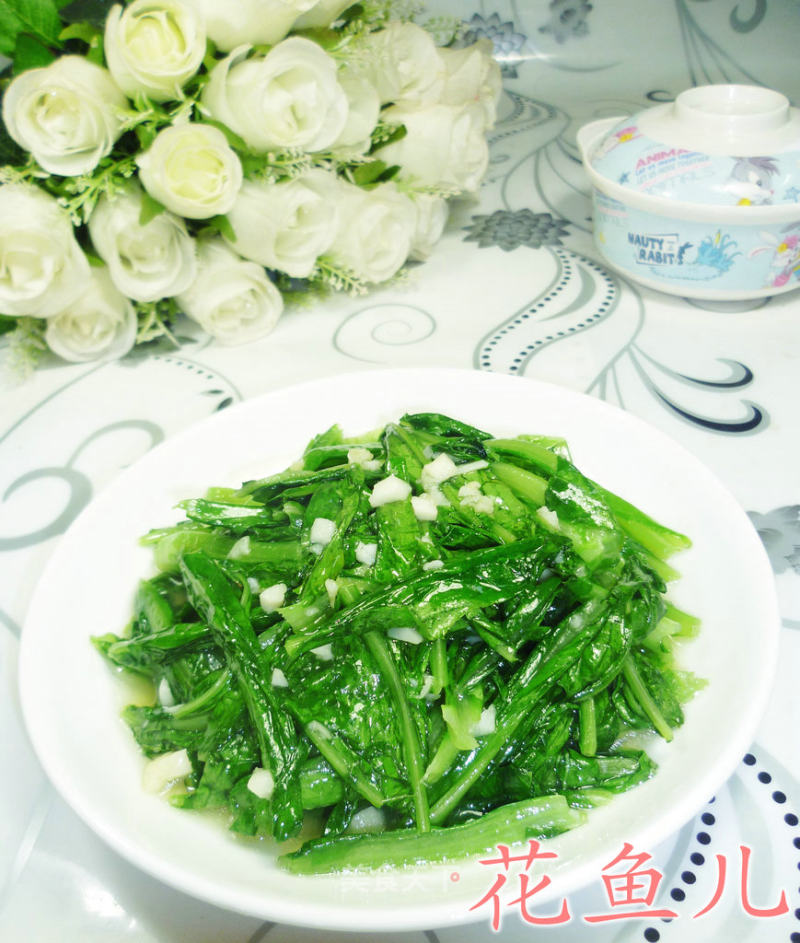 蒜香油麦菜的做法