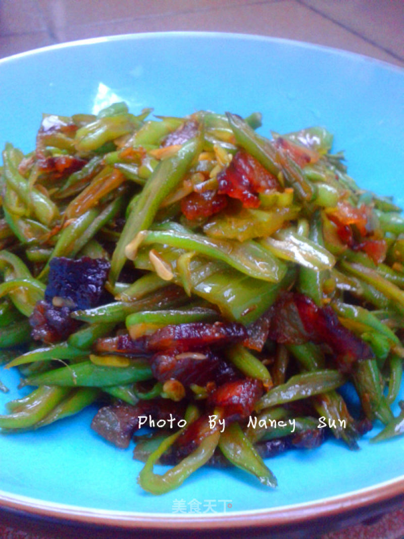 四季豆炒腊肉的做法