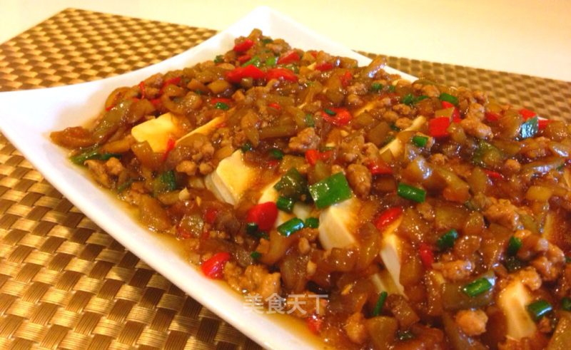 榨菜蒸豆腐的做法
