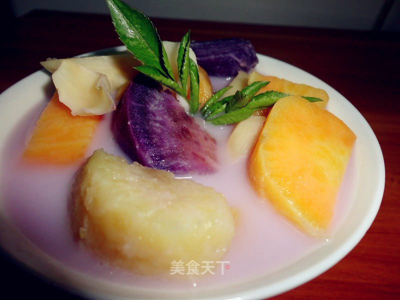 缤纷椰汁番薯糖水的做法
