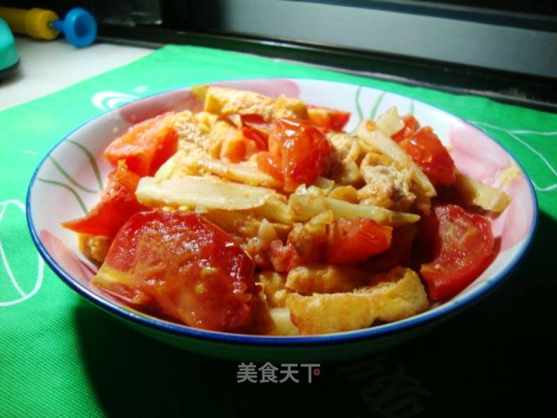 番茄炒豆泡丝的做法
