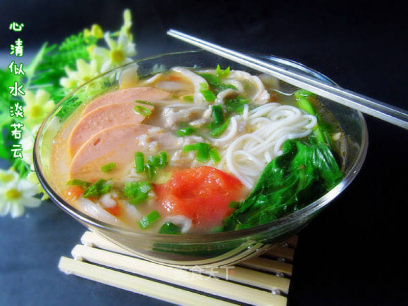 大学食堂里的那一碗—————【 鸡油三鲜米线】的做法