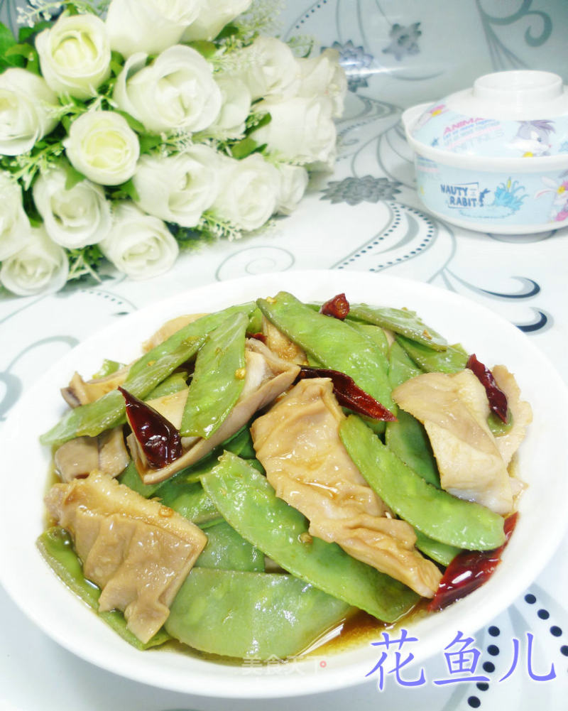 扁豆炒猪肚的做法