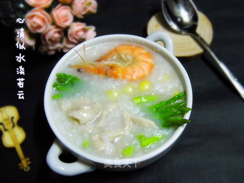 芦笋滑鸡粥的做法