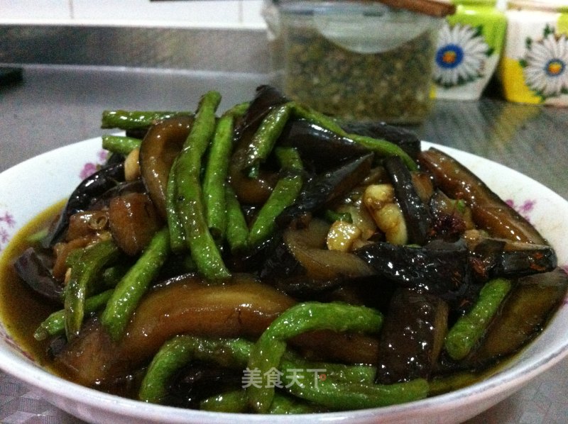 私家豆角烧茄子的做法