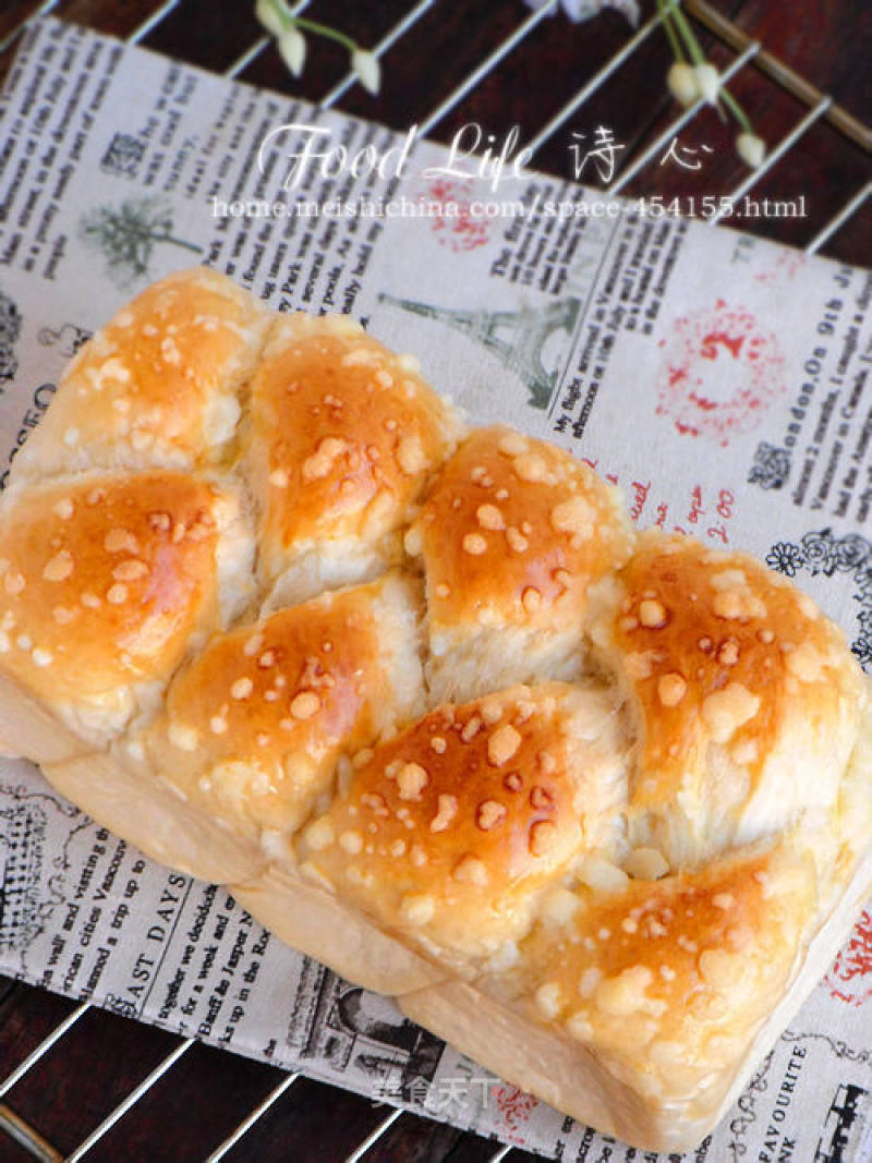 【辫子小土司】--- 喜欢奶酥的味道的做法