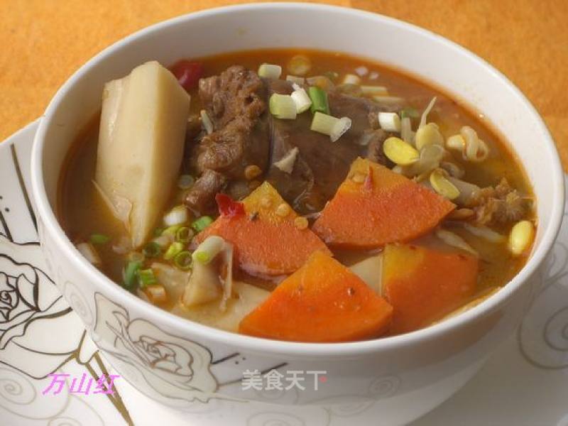 牛尾杂蔬汤的做法