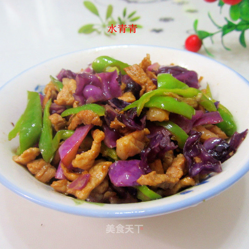 紫包菜炒肉的做法