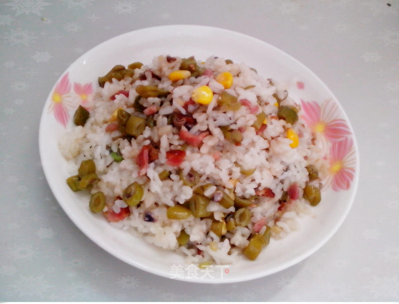 四季豆焖米饭的做法