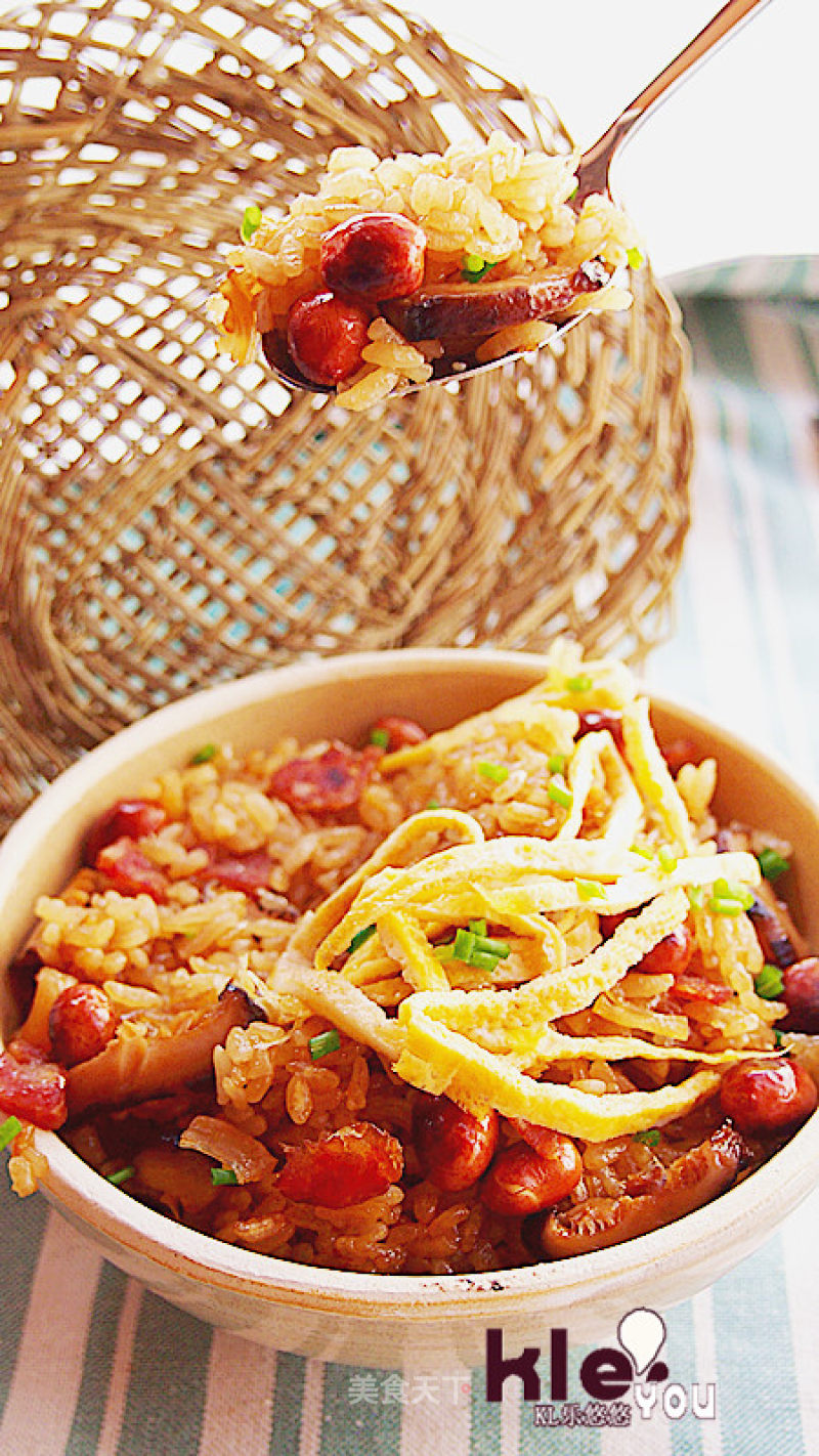 干贝花菇糯米饭 【电饭煲版本】的做法