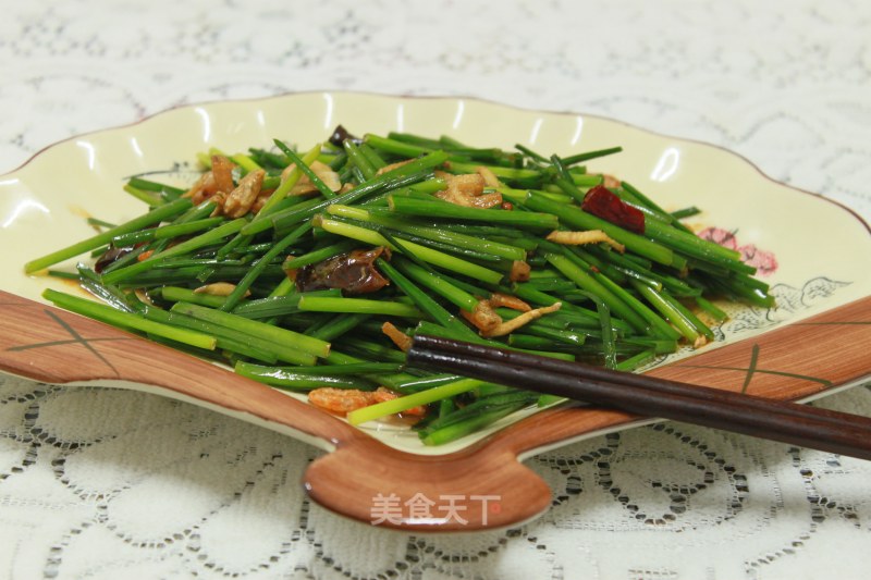 上班族的快手菜———韭菜花炒河虾