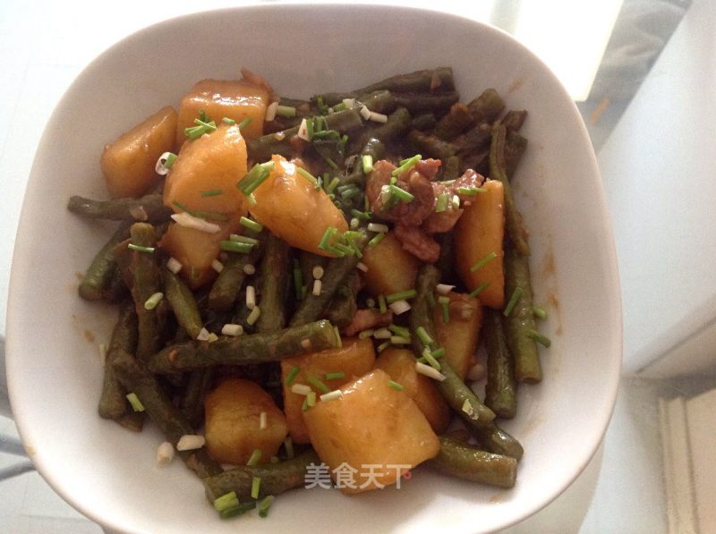 豆角土豆炖肉的做法