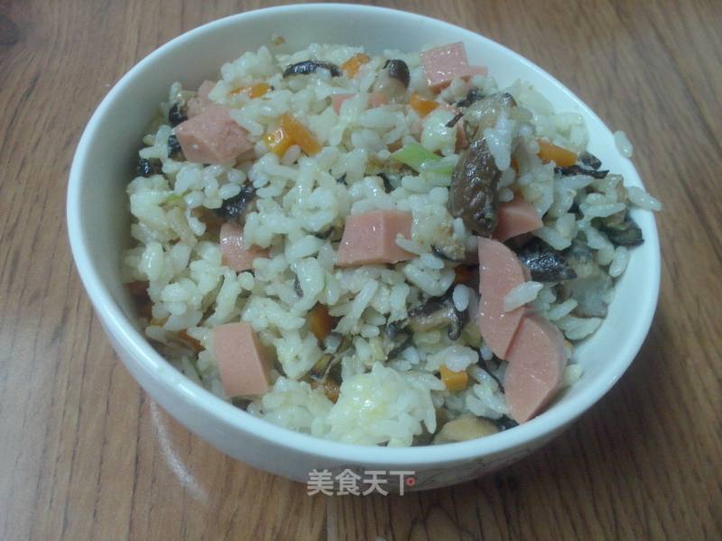 香菇蛋炒饭的做法