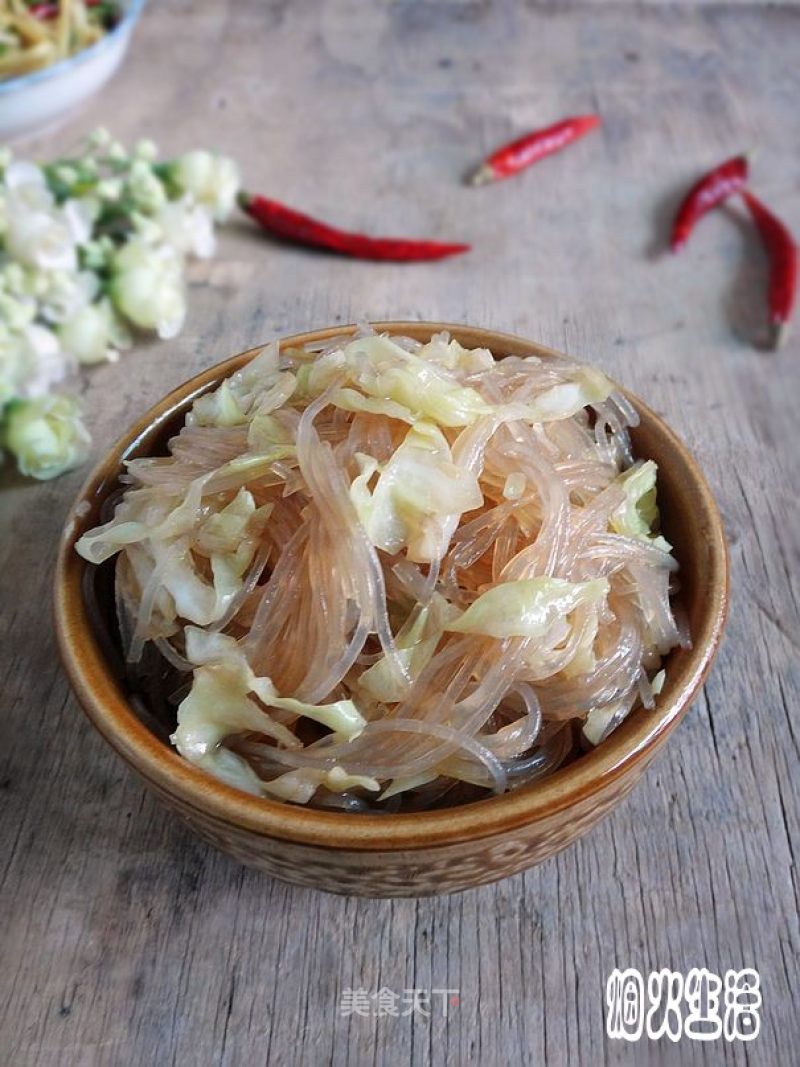 蚝油包菜粉丝的做法