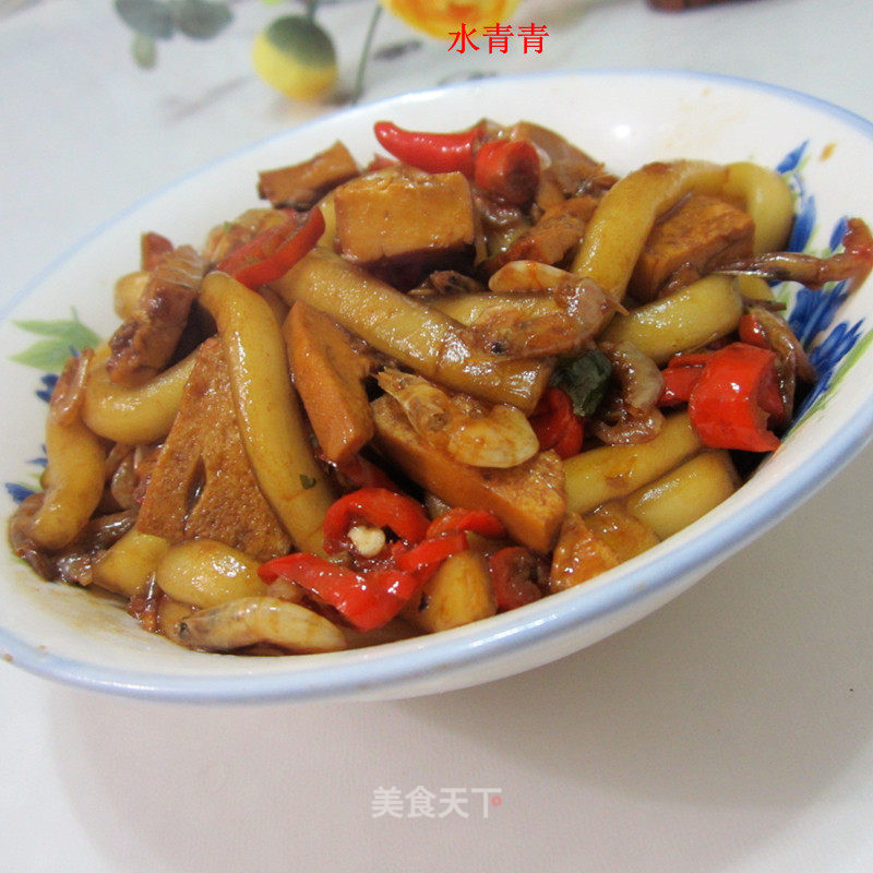 香干米虾炒粉条的做法