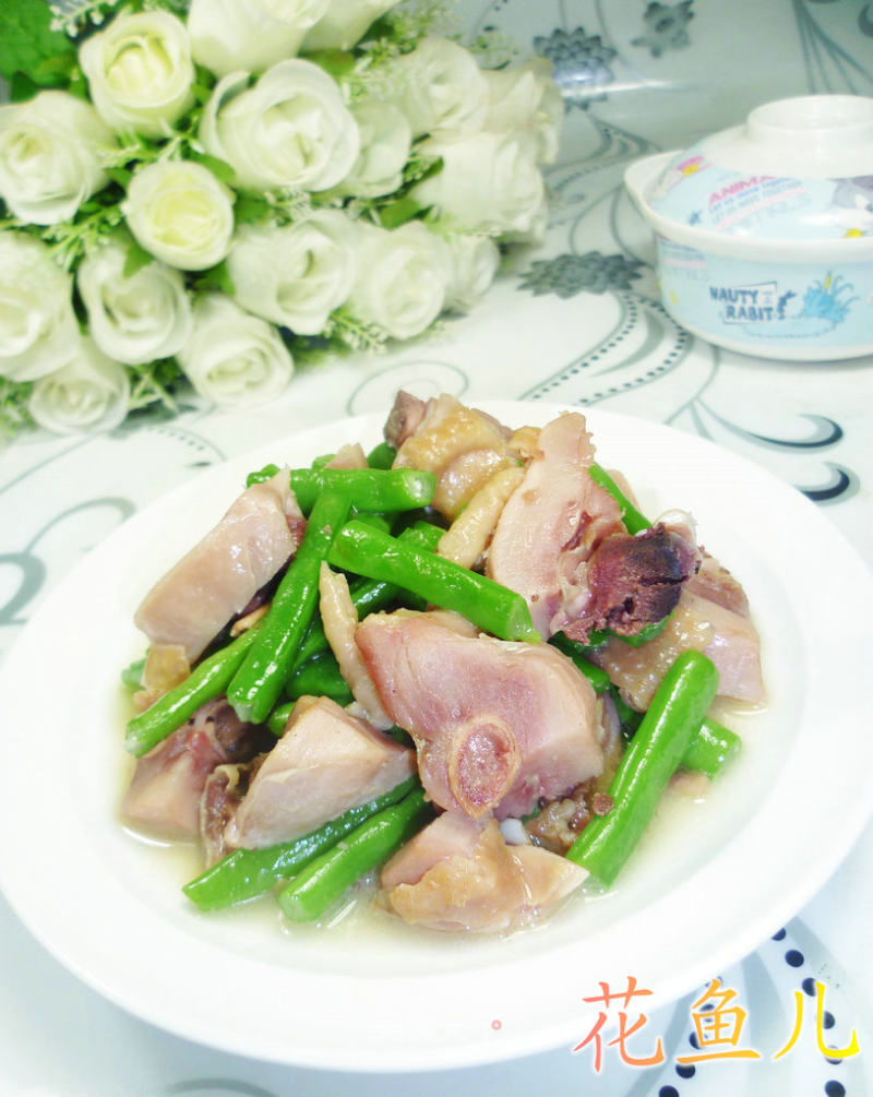 梅豆炒腊鸡腿的做法