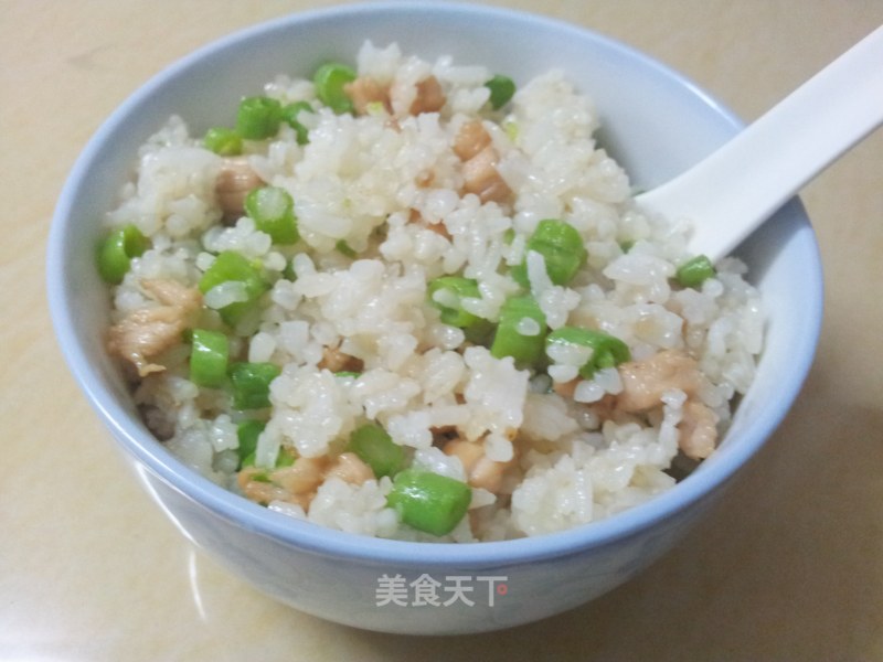 豆角肉粒炒饭的做法