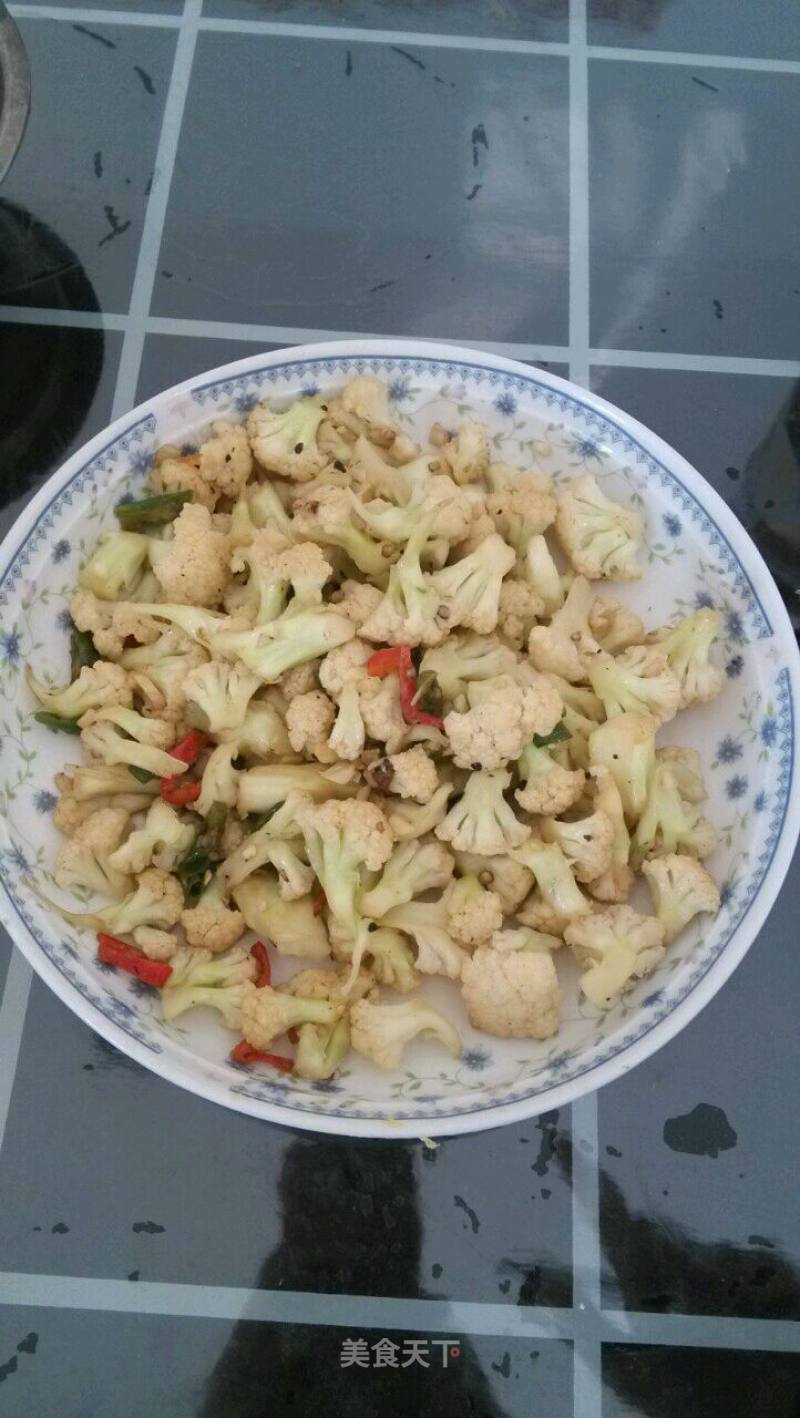 椒炒菜花的做法