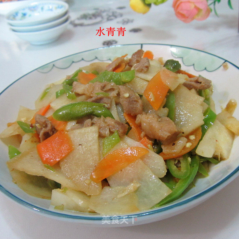 双片炒肉的做法
