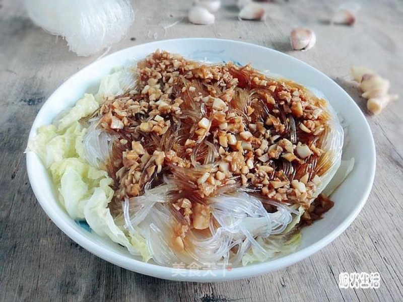 蒜茸白菜蒸粉丝的做法