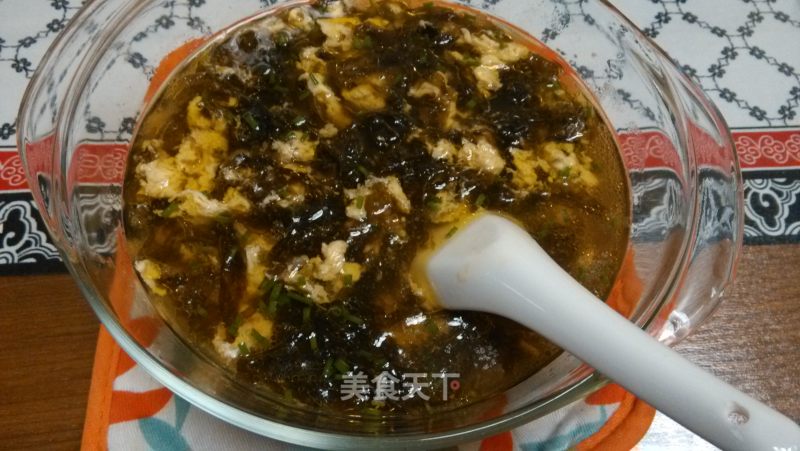 美味鸡汁紫菜蛋花汤——煮鸡块的馈赠的做法
