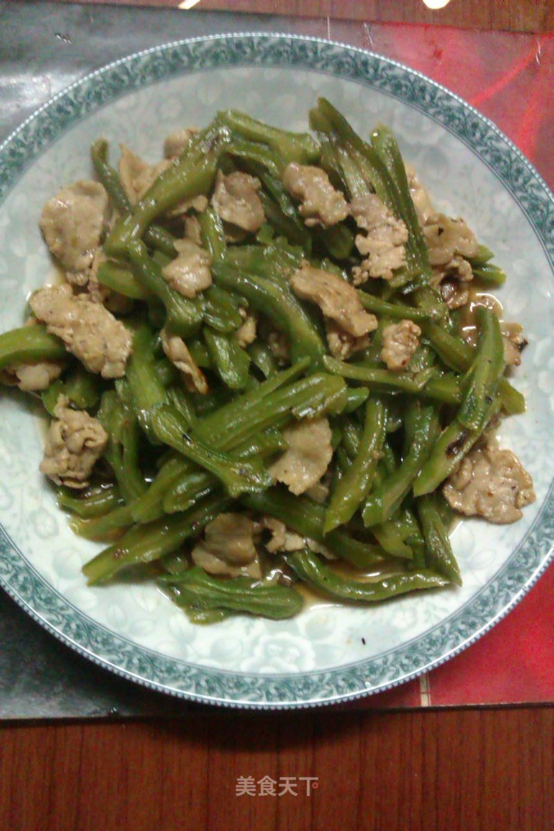 刀豆干炒肉片的做法