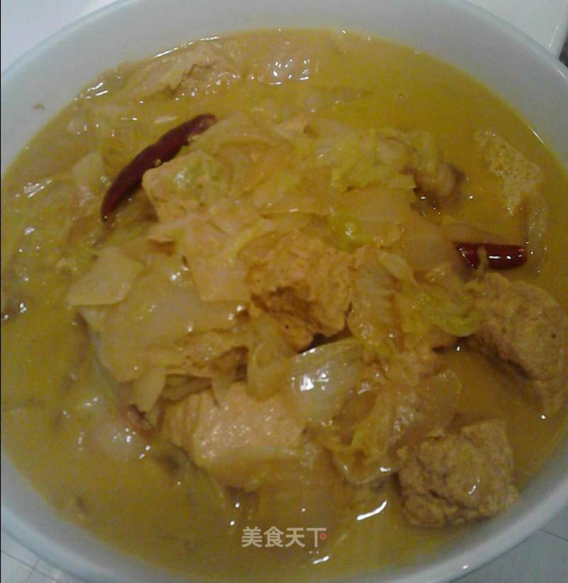 美味白菜炖冻豆腐的做法
