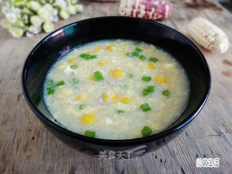 肉末玉米蛋花羹的做法