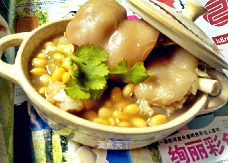 黄豆猪蹄美容汤的做法