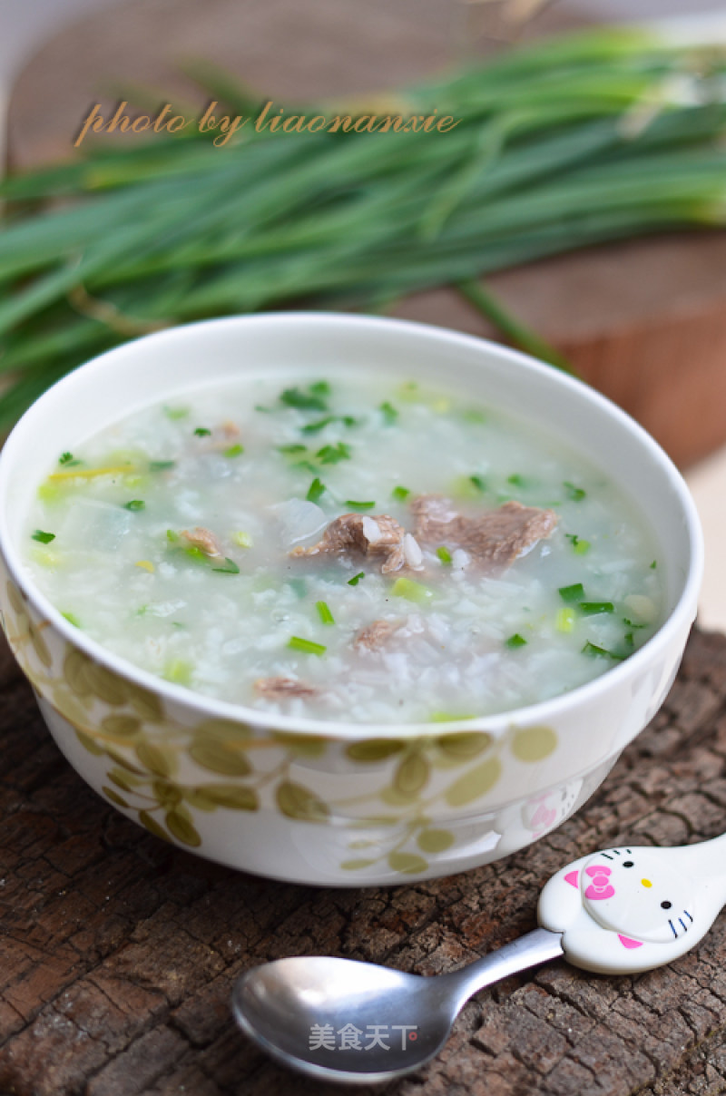 白萝卜牛肉粥的做法