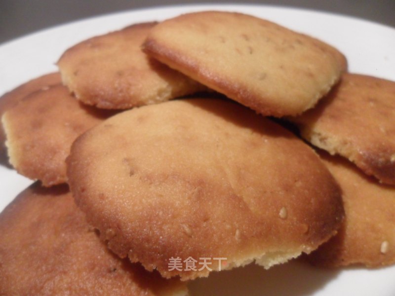 芝麻白巧小酥饼的做法