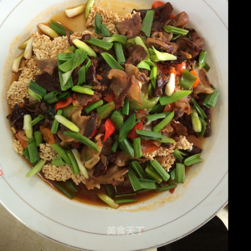 锅巴回锅肉的做法