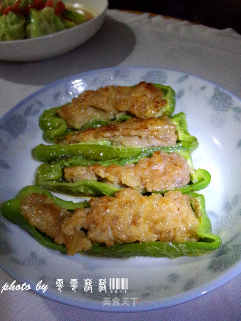 虎皮青椒酿肉的做法