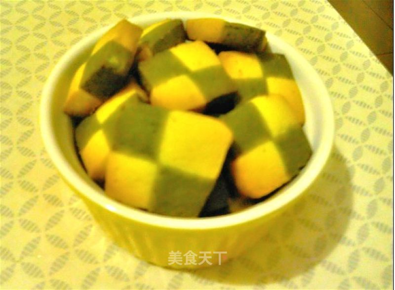 抹茶棋格曲奇饼的做法