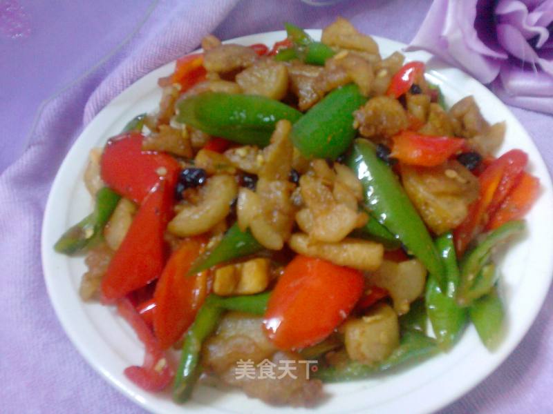 辣椒炒油渣的做法