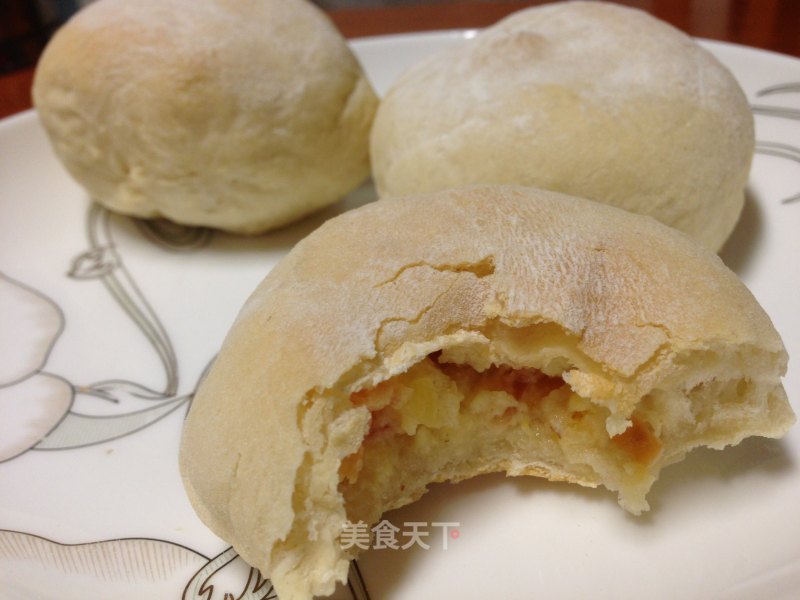 甜杏奶酪夹心小雪包的做法