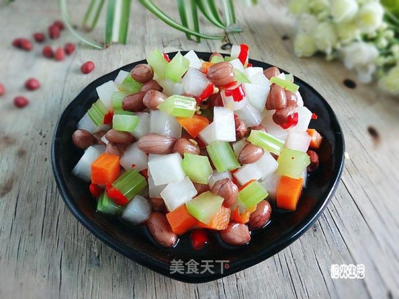花生仁拌白萝卜的做法