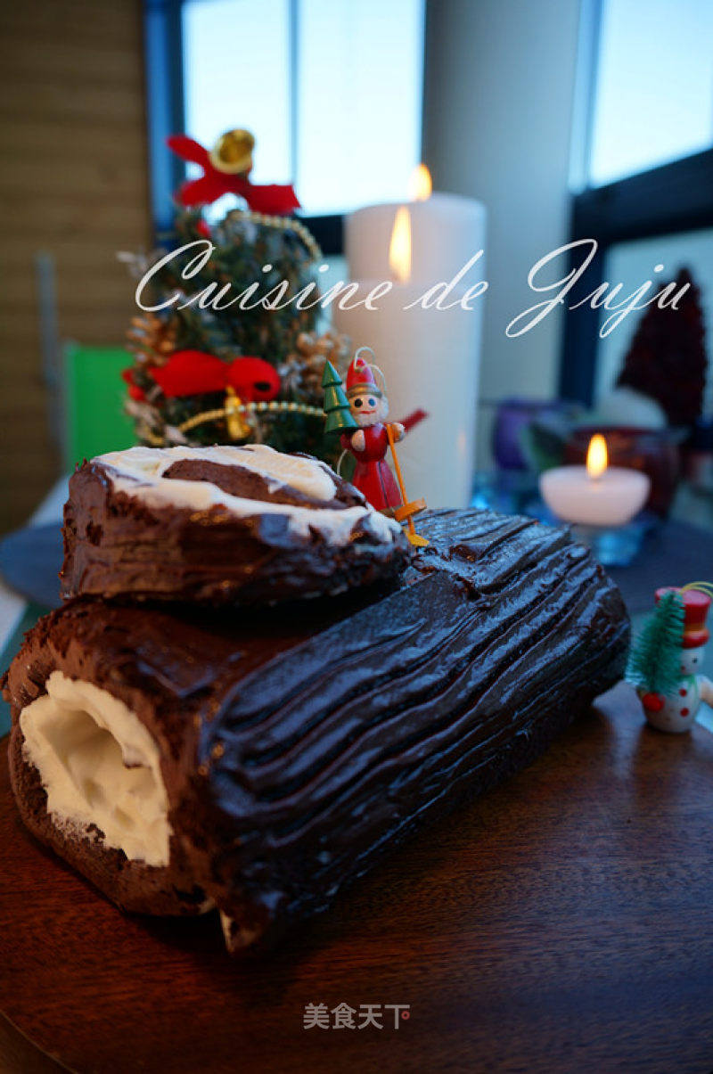 法国圣诞树桩蛋糕bûche de Noël的做法