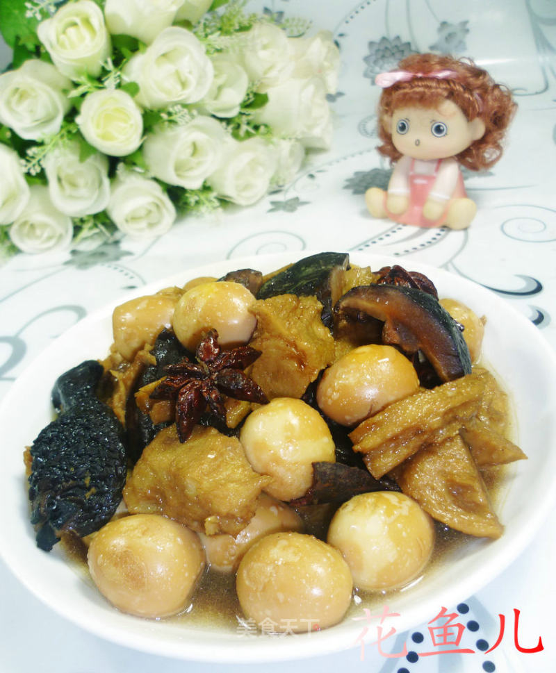 鹌鹑蛋香菇烤麸的做法