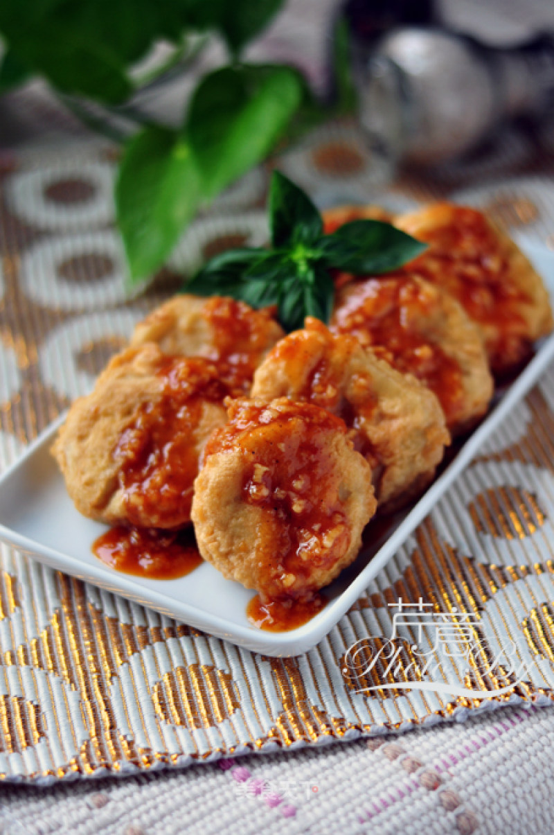 酸甜杏鲍菇肉盒的做法
