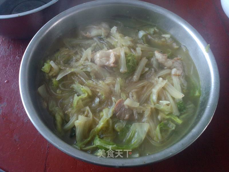 五花肉白菜粉条的做法